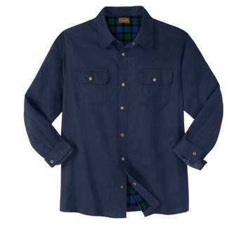 Boulder Creek by KingSize Men's Big & Tall Flannel-Lined Twill Shirt Jacket by