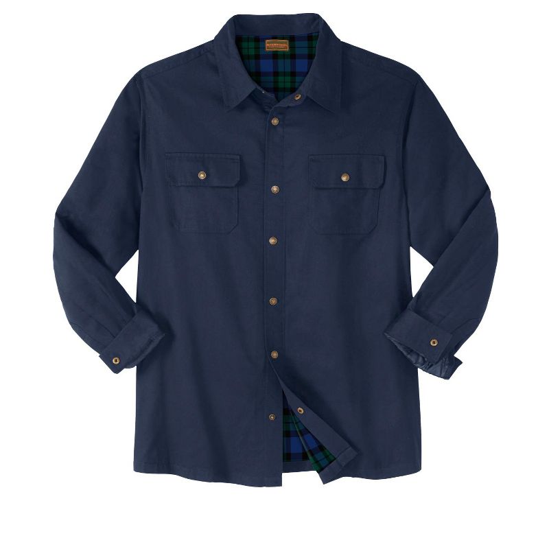 Boulder Creek by KingSize Men's Big & Tall Flannel-Lined Twill Shirt Jacket by, 1 of 2