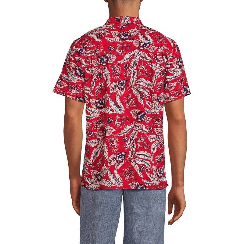 Lands' End Men's Traditional Fit Short Sleeve Camp Collar Hawaiian Shirt, 2 of 4