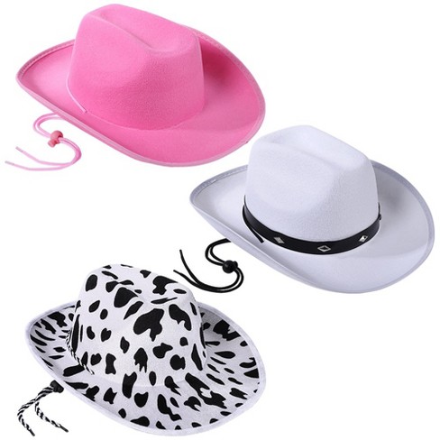 3pcs Cowgirl Hat Novelty Western Cowboy Hats With String For Bachelorette Halloween Costume Birthday Party Dress up Disco Target