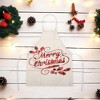 Unique Bargains Christmas Aprons Linen Beige Red Green 21.65"x26.77" 1 Pcs - 2 of 4