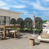 PexFix 72 in. x 47 in. Arched Outdoor Metal Trellis with Planter Box in Black - 3 of 4