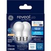 GE 2pk 60W Color Select A15 LED Ceiling Fan Light Bulbs: Warm White, Dimmable, 500 Lumens, 2700K, E26 Base, 13.7-Year Life - 4 of 4