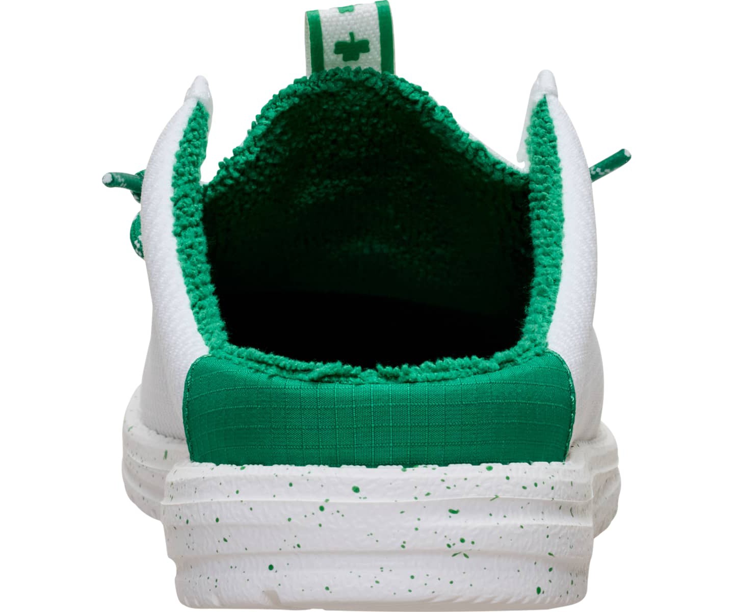 HEYDUDE Men Wally Slip Shamrock, White/Green, 10, цвет: Белый — фото 5