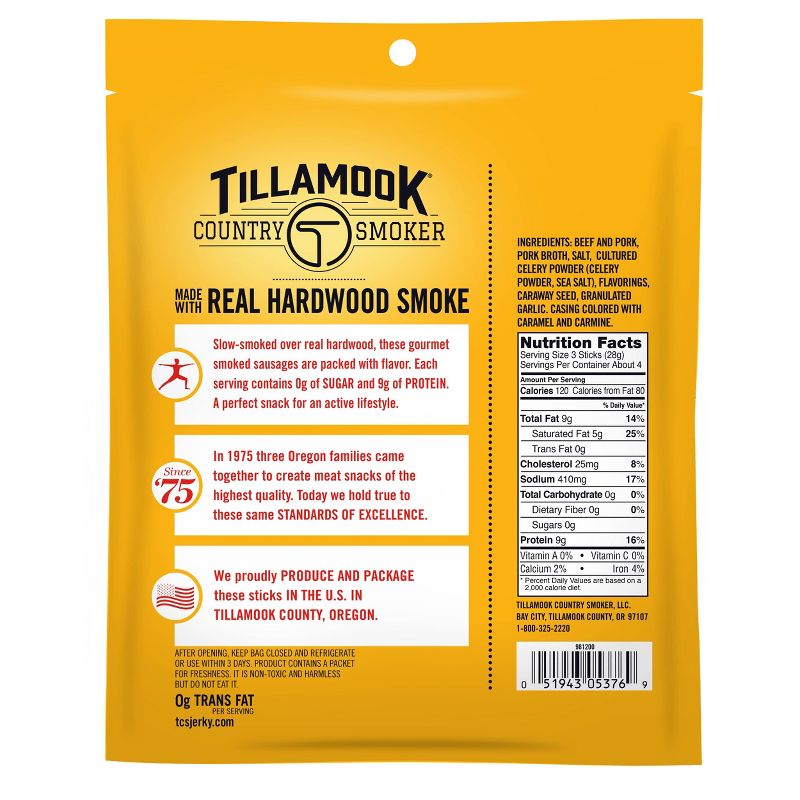 Tillamook Zero Sugar Original Smoked Sausages - 4oz, 2 of 7