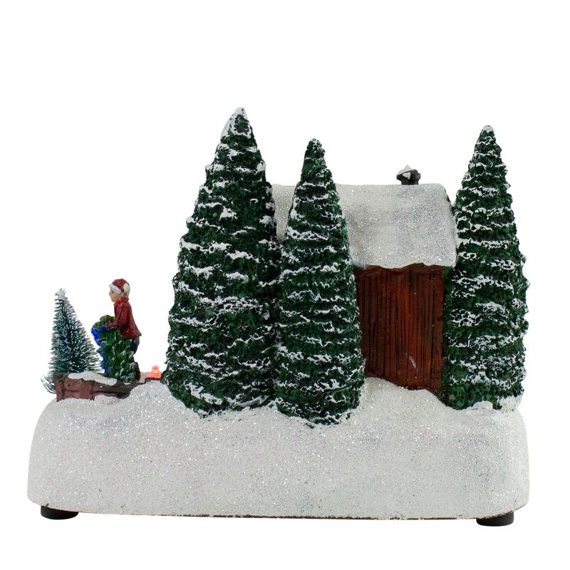Northlight 8" LED Lighted and Musical Christmas Tree Shop Village Display Piece, 6 of 8