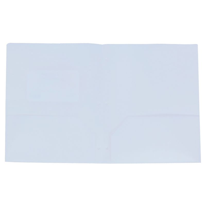 2 Pocket Plastic Folder White - up &#38; up&#8482;, 3 of 5