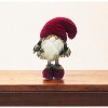 HomeRoots Big Red Fur Hat Cheetah Coat Gnome - 2 of 4