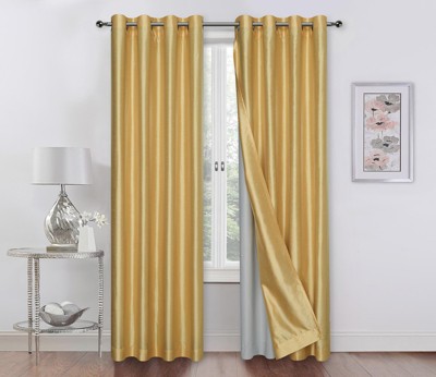 GoodGram Kate Aurora Living 2 Pack Double Layered 100% Blackout And Sheer Window Curtains