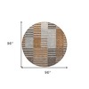 Chocolate And Gray Striped Washable Indoor Outdoor Area Rug - 3 of 4