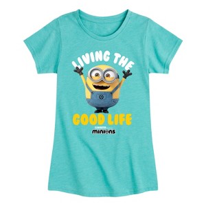 Girls' - Despicable Me Minions - Living The Good Life Fitted Short Sleeve Graphic T-Shirt - 1 of 4
