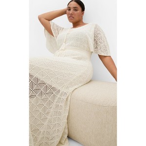 ruched rib knit dress WinWin Drawstring Side Ruched Rib Knit Dress (Ivory) WD11746 – City Girls main image 0