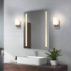 C Cattleya Satin Nickel Vanity Light Light with Frosted Glass Shade - 2 of 4