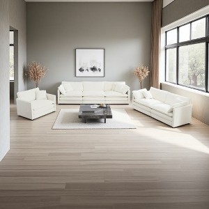 3-Piece Chenille Sectional Sofa Set with Modular Design - 1 of 4