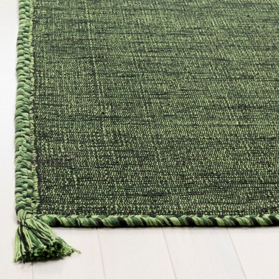 Montauk Green Handwoven Cotton 4' x 6' Area Rug