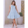 INSPIRE CHIC Women's Summer Halter Sleeveless Hollow Out Tiered A-Line Mini Dress - 4 of 4