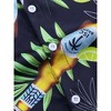 Men's Hawaiian Shirt Short Sleeve Linen Button Down Shirts Casual Floral Printed Beach Shirts with Pocket - 4 of 4
