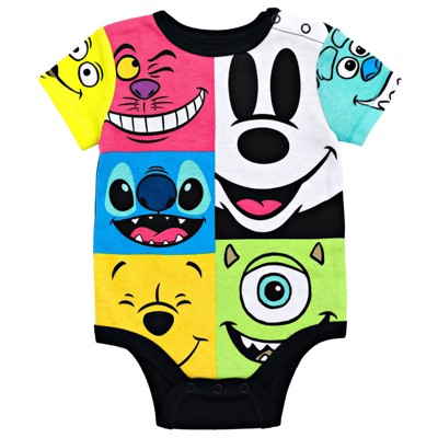 Disney D100 Stitch Mickey Mouse Winnie The Pooh Infant Baby Boys Bodysuit  Multicolor 12 Months : Target