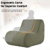 TOAOTBNBO Ergonomic Curved Accent Chair with Ottoman, Upholstered Armless Chair with High-Resilience Foam Recliner Chair for Luxurious Seating - 3 of 4