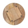 Kate and Laurel Halsey Round Lazy Susan Tray, 18x18, Natural - 4 of 4