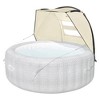 Bestway SaluSpa Sun Shade Canopy Bundled with St. Mortiz SaluSpa Inflatable Outdoor Hot Tub with 180 Soothing AirJets and Insulated Cover - image 2 of 4