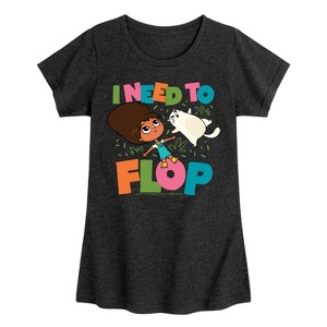 Girls' - Rosie's Rules - I Need To Flop Fitted Short Sleeve Graphic T-Shirt - 1 of 4