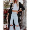 Coolmee Women's Knitted Cardigan Open Front Solid   Sweater Maxi Long Cardigan - 3 of 4