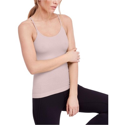 Free People Womens Ribbed Racerback Tank Top, Pink, XS/S