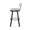 Amisco Morgan Upholstered Barstool Silver/Black: 360 Swivel, Polyester, Steel Frame, 300lb Capacity - 4 of 4