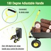 Folding car Poly Garden dump truck with steel frame, 10 inches. Pneumatic tire, 300 lb capacity body 55L black - 3 of 4