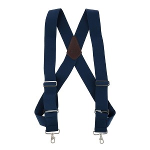 CTM Men's Elastic Side Clip Metal Swivel Hook Trucker Suspenders - 1 of 4