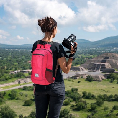 Unique Bargains Durable Polyester Material Water-Resistant Lightweight Portable Backpack Black — фото 4