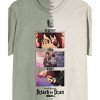 Attack On Titan Final Season Dedicate Your Heart Crew Neck Short Sleeve Green & White Split Adult T-shirt - 2 of 2