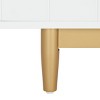 Kit 2 Shelf Pattern Media Stand - White/Gold - Safavieh - image 4 of 4