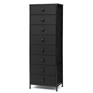 Pellebant 8 Drawers Vertical Dresser dressers for bedroom Storage Tower with Sturdy Steel Frame Wood Top Easy Pull Fabric Bins Handles - 1 of 4