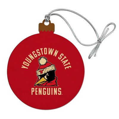 Youngstown State Penguins Logo Wood Christmas Tree Holiday Ornament