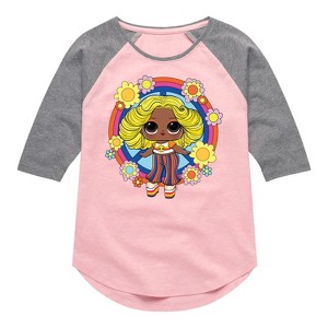 Girls' - LOL Surprise! - Free Spirit Doll Shirt Tail Raglan Graphic T-shirt - 1 of 4