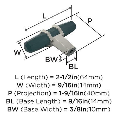 London 2 1/2" Length Bar Knob