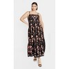Women's Plus Size Molly Print Maxi Dress - black | CITY CHIC - 2 of 4
