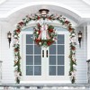 Traditional Christmas Wreath, 30 Inch Pre-Lit Lighted Christmas Wreath for Front Door with Berries - 2 of 4