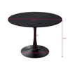 Round Dining Table with Printed Wood Grain Table Top,Metal Base Pedestal Kitchen Table for 4-6 Person for Kitchen Small Space-Maison Boucle - 4 of 4