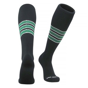 MK Socks Competitor OTC Baseball, Football Socks - Black White Kelly Green - 1 of 4