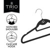 Trio Home Heavy Duty Rubber Hanger with Cascade Hook and Tie Bar,360 Degree Rotatable Hook (20 PACK)  - Black - 4 of 4