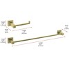 Elegant Lighting Isla 2-Piece Bathroom Hardware Set in Brushed Gold - 2 of 4