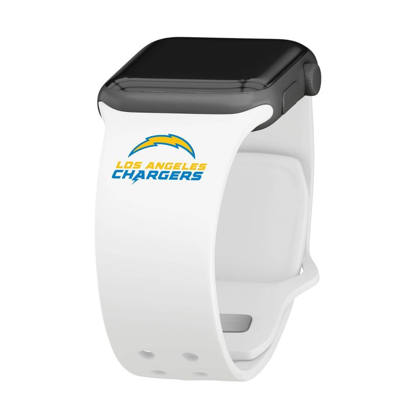 NFL Los Angeles Chargers Apple Watch Compatible Silicone Band - White, 1 of 4