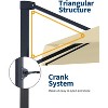 10' x 10' Heavy Duty Cantilever Patio Umbrella, Square Offset Aluminum Offset Sun Shade Outdoor Umbrella with 360-Degree Rotation for Backyard - 4 of 4