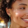 Ross-Simons Green Enamel Leaf Earrings With Removable .90 ct. t.w. Emerald Drops in 18kt Gold Over Sterling - 2 of 4