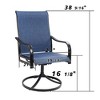 Kozyard 2-Pack Patio Swivel Rocker Dining Chairs – Durable Metal Frame with Comfortable Textilene Fabric, Perfect for Backyard, Deck, or Lawn - 3 of 4