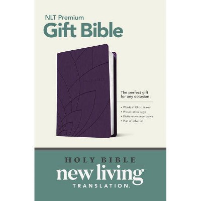 Gift and Award Bible-NLT - (Leather Bound)