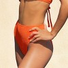 Women's Vibrant Orange High-Waisted Bikini Bottoms - Cupshe - 2 of 4